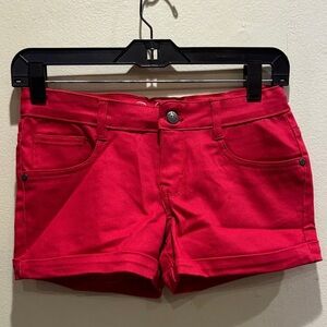 Real Love Vibrant Red Women's Jean Shorts